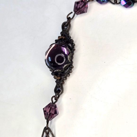 Vintage Authentic Miriam Haskell Necklace - purple gems - Picture 8 of 11